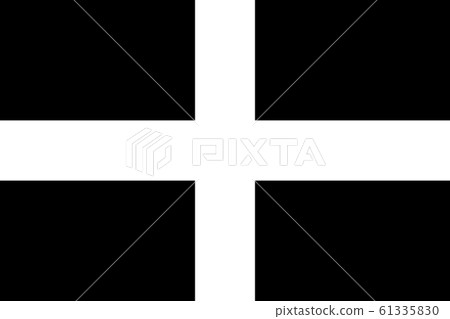 Cornwall - Kernow flag in proportions and colors Cornwall - Kernow flag in proportions and colors 61335830