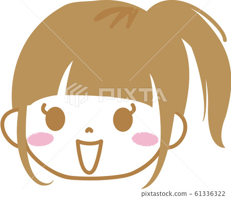 Pattsun girl smile front hairstyle ponytail Pattsun girl smile front hairstyle ponytail 61336322
