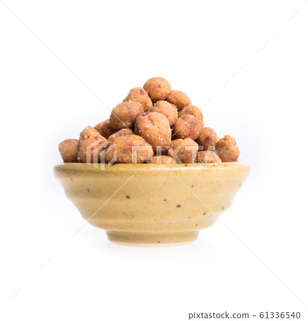 nuts or Peanuts with Crispy Coated on a background 61336540