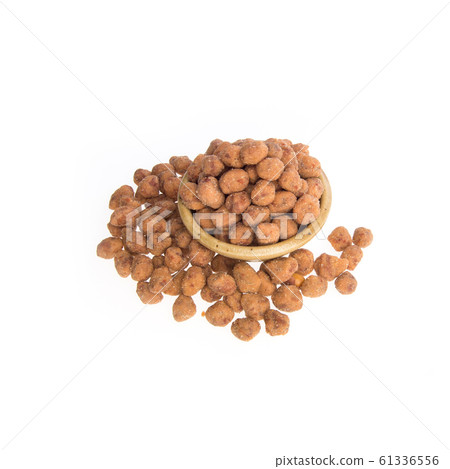 nuts or Peanuts with Crispy Coated on a background nuts or Peanuts with Crispy Coated on a background 61336556