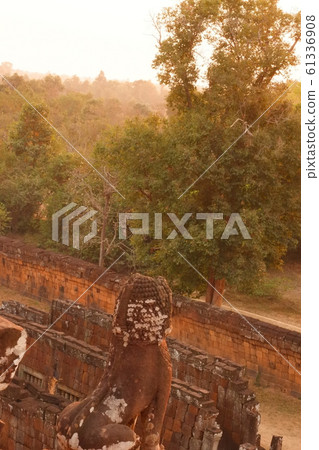  Prelupe Ruins Angkor Wat Ruins Sunset Siem Reap World Heritage Cambodia Tourist Destinations Overseas Travel 61336908
