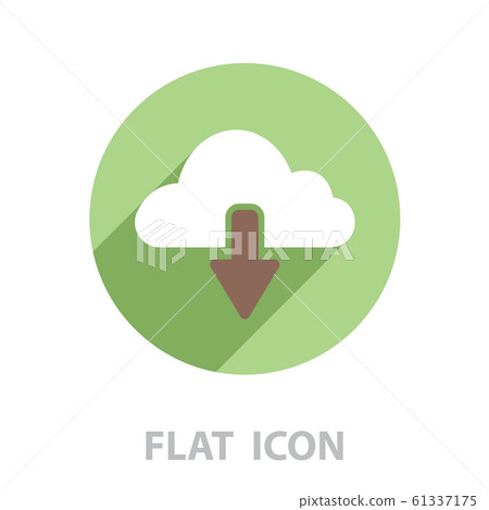 cloud download icon. vector illustration - Stock Illustration [61337175 ...