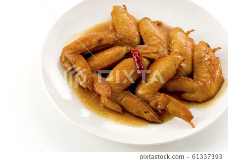 Sweet and spicy teriyaki chicken wings 61337393