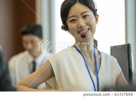 Business call center woman Business call center woman 61337699
