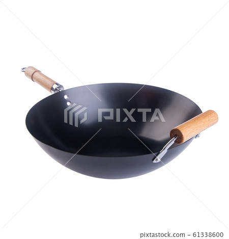 pan or metal frying pan on a background new. 61338600