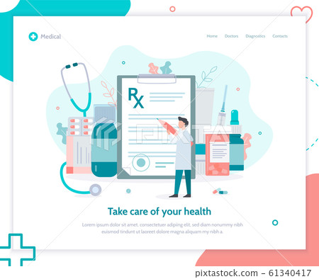 Medical prescription landing page Medical prescription landing page 61340417