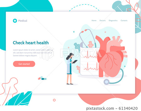 Heart health web banner design 61340420