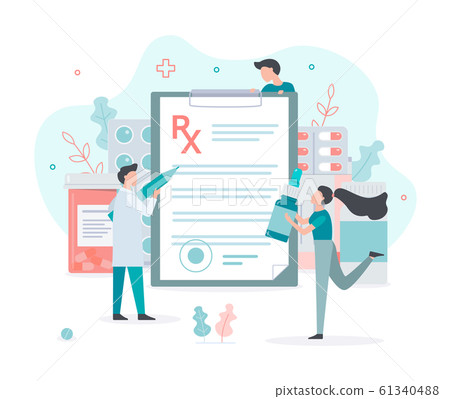 Medical prescription concept 61340488