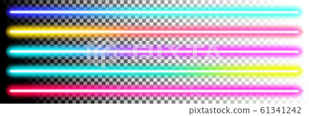 Fluorescent sticks. Glowing iridescent neon lights 61341242