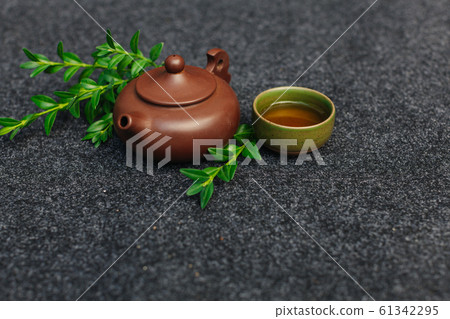 Chinese tea ceremony Asian top view copy space 61342295
