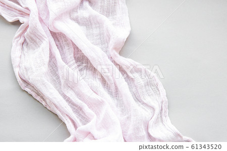 Pink scarf on white background Pink scarf on white background 61343520