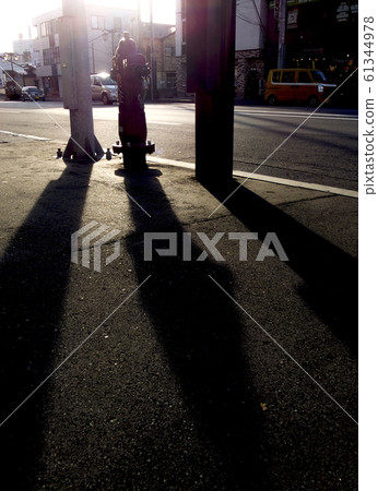 Cityscape oblique fire hydrant 61344978