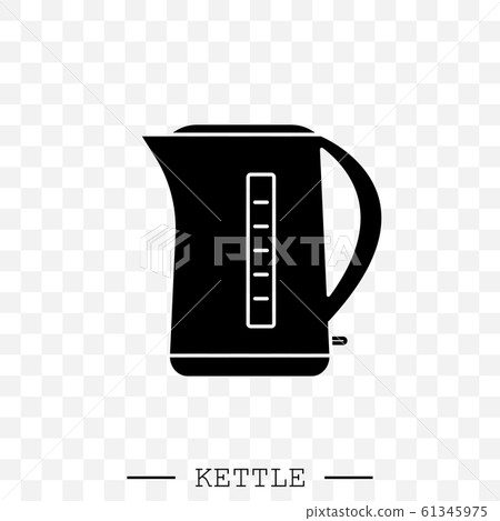 kettle icon vector. Teapot logo black. kettle electric for app. Electric Kettle with handle icon isolated. Kettle in art style vector icon black. kettle emblem, sign. Kettle electric emblem black. 61345975