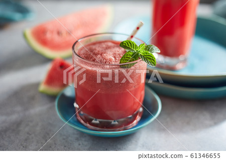 Refreshing watermelon smoothie in the glasses. 61346655