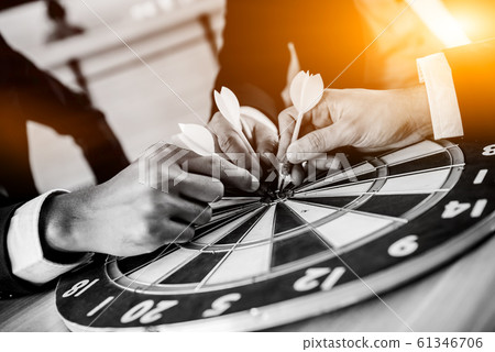 Business successful and goal concept with dart Business successful and goal concept with dart 61346706