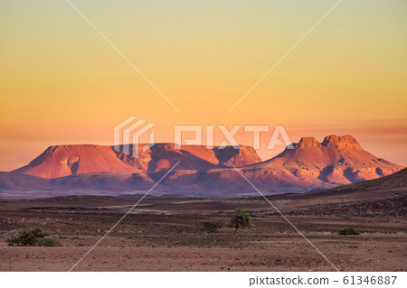 Brandberg Mountain sunrise in Namibia, Africa 61346887