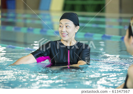 Senior Elderly Swimwear Pool Gym Swimming school Rehabilitation Underwater walking Instructor Senior Elderly Swimwear Pool Gym Swimming school Rehabilitation Underwater walking Instructor 61347567