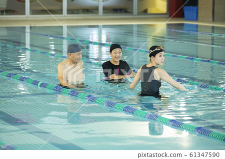 Senior Elderly Swimwear Pool Gym Swimming school Rehabilitation Underwater walking Instructor Senior Elderly Swimwear Pool Gym Swimming school Rehabilitation Underwater walking Instructor 61347590