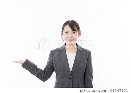 事業女性指點棕櫚 事業女性指點棕櫚 61347891