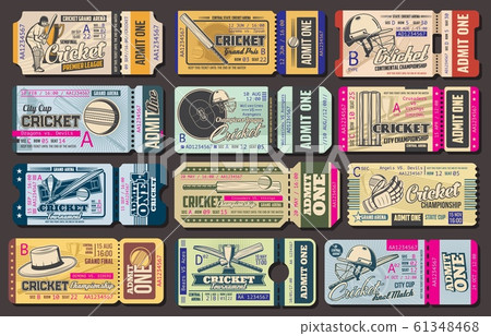 Cricket sport game match admit tickets 61348468