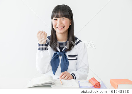 Junior high school students, high school students, women, sailor uniforms, guts poses, classes Junior high school students, high school students, women, sailor uniforms, guts poses, classes 61348528