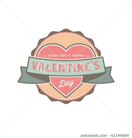 Valentines day badges and stickers. Vector illustration Valentines day badges and stickers. Vector illustration 61349084