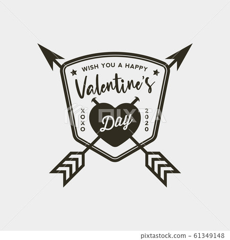 Valentines day badges and stickers. Vector illustration Valentines day badges and stickers. Vector illustration 61349148