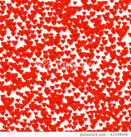 Valentines heart cart. Love symbol isolated on white. Vector graphic illustration 61349646