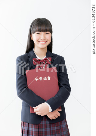 初中生，高中生，婦女，畢業典禮，文憑 61349738