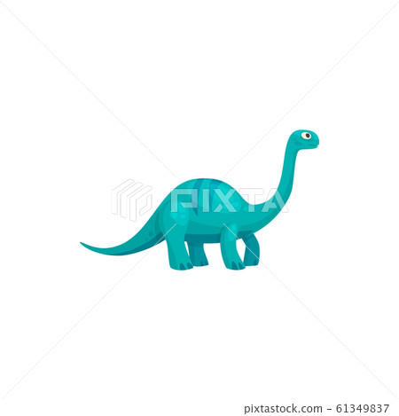 Blue dinosaur isolated childish brontosaurus dino Blue dinosaur isolated childish brontosaurus dino 61349837