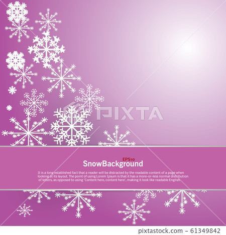 Winter background design of white snowflake with copy space Winter background design of white snowflake with copy space 61349842