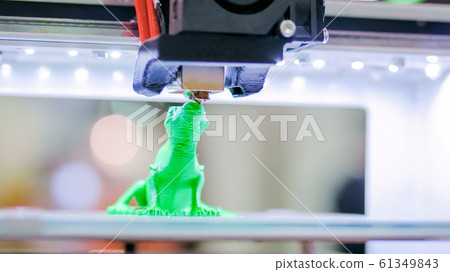 Modern 3D printer machine printing plastic model 61349843