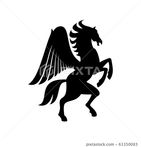 Unicorn or pegasus isolated winged animal horse Unicorn or pegasus isolated winged animal horse 61350083