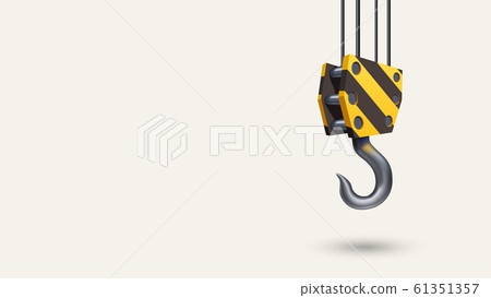 construction hook isolated on white construction hook isolated on white 61351357