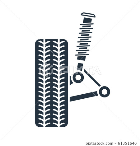 Car suspension service, Wheel alignment icon Car suspension service, Wheel alignment icon 61351640