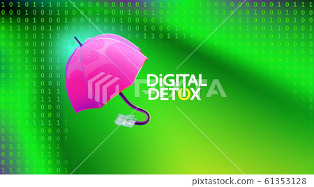 Green abstract digital detox content - Stock Illustration [61353128 ...
