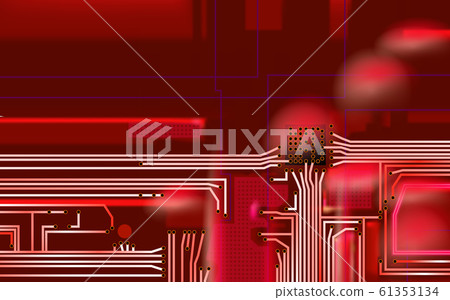 Abstract Hi-tech composition electronic red Abstract Hi-tech composition electronic red 61353134