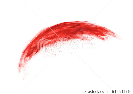 Red paint powder splash on a white background. Red paint powder splash on a white background. 61353136