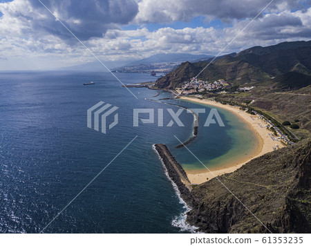 Playa de las Teresitas Aerial view 61353235