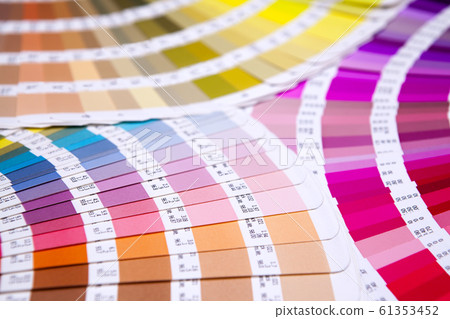 許多顏色圖表呈扇形分佈。顏色，多彩，設計，坐標，圖像 61353452