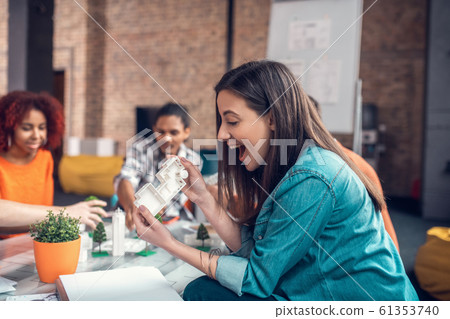 Future architects feeling involved in their construction project 61353740