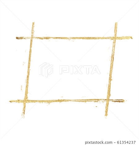 Golden grunge lines frame. Gold shiny glittering Golden grunge lines frame. Gold shiny glittering 61354237