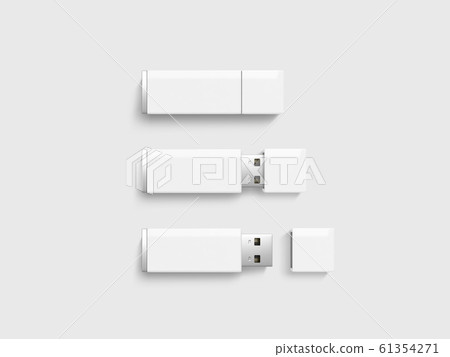 Blank white usb drive design mock up set, clipping path Blank white usb drive design mock up set, clipping path 61354271