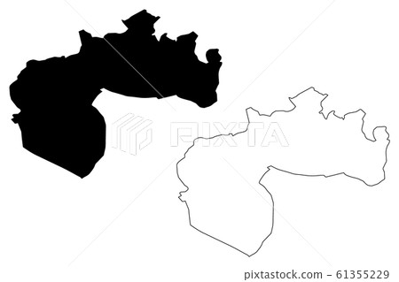 Biskra Province map vector.... 61355229