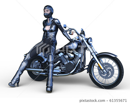 Bike and rider 61355671