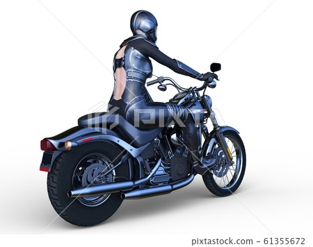 Bike and rider 61355672