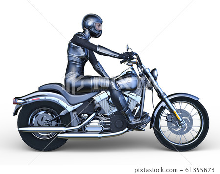 Bike and rider Bike and rider 61355673