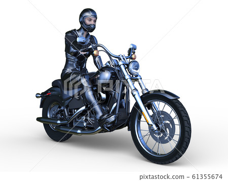 Bike and rider Bike and rider 61355674