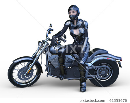 Bike and rider Bike and rider 61355676