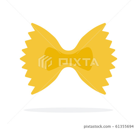 Fafallony pasta vector flat isolated Fafallony pasta vector flat isolated 61355694